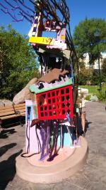 Powder coated art installation