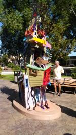 Art installation with viewer