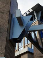 Powder coated architecture Las Vegas City Hall close up