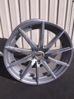 Powder coated silver wheel