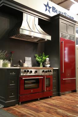Bluestar powder coated appliances in wine red RAL 3005 LR